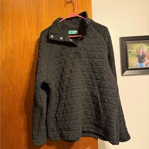 Filly Flair Black Quilted Sweatshirt